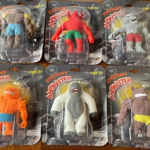 6 SEALED COMPLETE SET Stretchy Monster Stretchable Figures Stretch Armstrong New